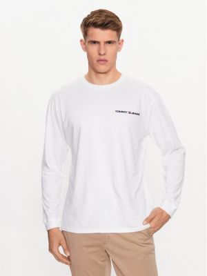 Μακρυμάνικη μπλούζα Tommy Jeans λευκό