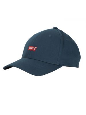 Niebieska czapka z daszkiem z nadrukiem Levi's