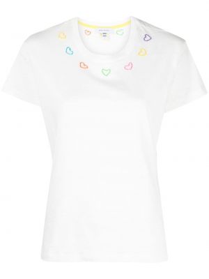 Haftowana koszulka bawełniana Mira Mikati biała