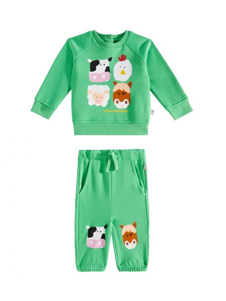 Bomull sweatshirt for jenter Stella Mccartney Kids grønn