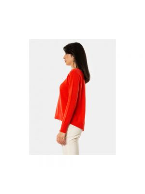 Jersey de cachemir de tela jersey con estampado de cachemira Vanisé rojo