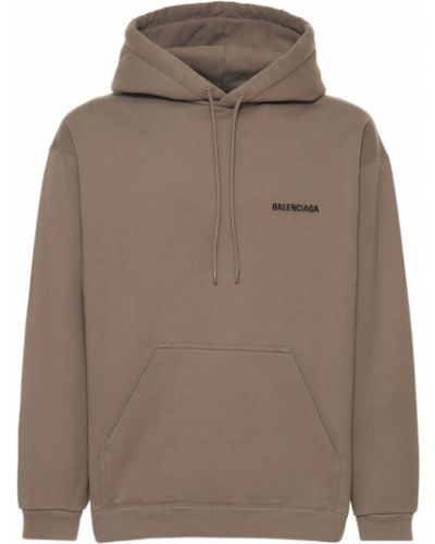 Fleece hoodie Balenciaga grau