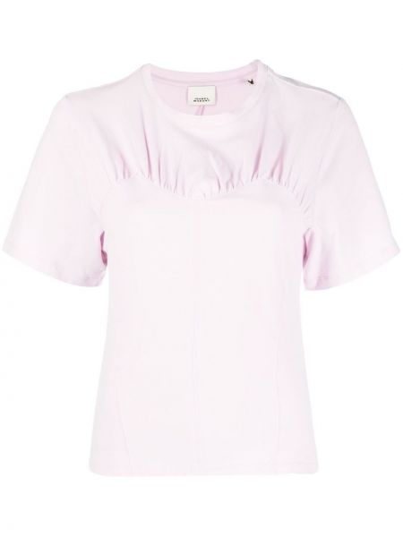Тениска с кръгло деколте Isabel Marant розово