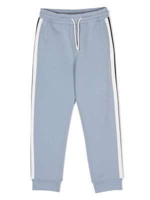 Printti stretch housut tytöille Emporio Armani Kids sininen