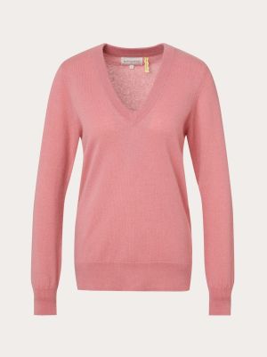 Jersey de cachemir de tela jersey Les Tricots De Lea rosa