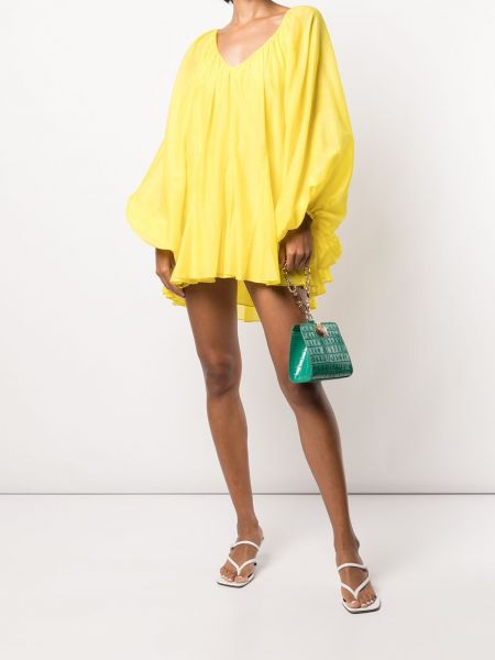Mini vestido con escote v Alice+olivia amarillo