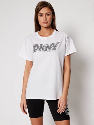Relaxed fit sportiniai marškinėliai Dkny Sport balta