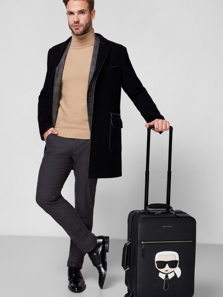 Черное пальто Karl Lagerfeld