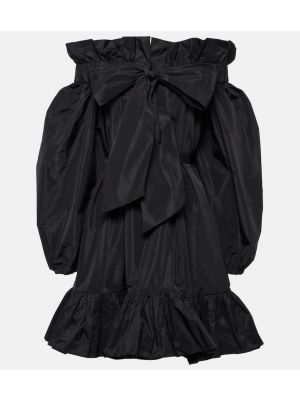 Šaty s mašlí s volány Patou černé