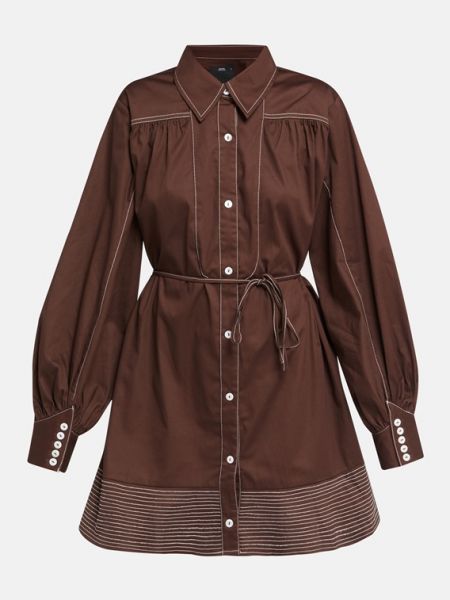 Платье-рубашка C/meo Collective коричневое