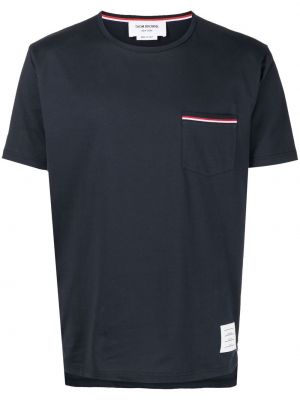 T-shirt aus baumwoll mit taschen Thom Browne blau