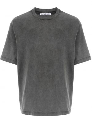 Bavlněné tričko Acne Studios šedé