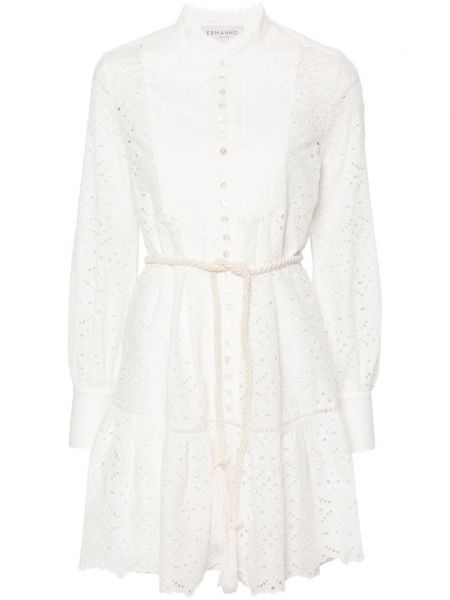 Φουσκωμένο φόρεμα Ermanno Firenze λευκό