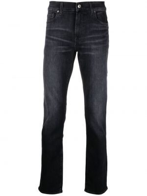 Slim fit skinny jeans 7 For All Mankind schwarz