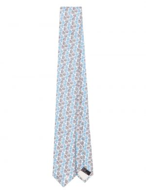Копринена вратовръзка с принт със сърца Prada