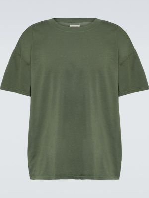 T-shirt di cotone in jersey oversize Les Tien Verde