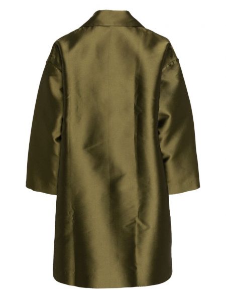 Gėlėtas paltas satininis Biyan žalia