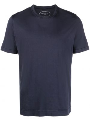 T-shirt aus baumwoll mit rundem ausschnitt Fedeli blau
