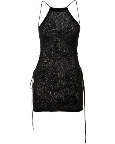 Moherowa sukienka mini Marco Rambaldi czarna