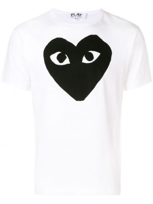 T-shirt Comme Des Garçons Play hvid