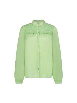 Durchbrochener bluse mit rüschen Fabienne Chapot grün