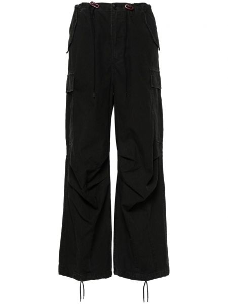 Relaxed памучни карго панталони R13 черно