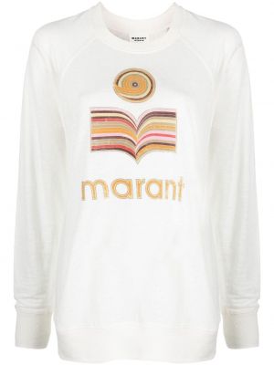 Lniana bluza z nadrukiem Marant Etoile biała
