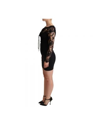 Sukienka mini dopasowana koronkowa Dolce & Gabbana Pre-owned czarna