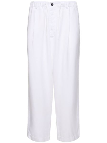 Pantalones lyocell Giorgio Armani blanco