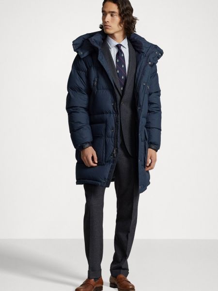 Płaszcz zimowy puchowy Polo Ralph Lauren niebieski