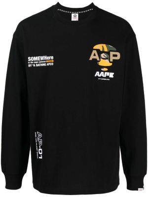 Trykt t-skjorte Aape By *a Bathing Ape® svart