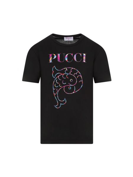 Czarna koszulka Emilio Pucci