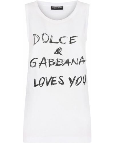 Top sin mangas Dolce & Gabbana blanco