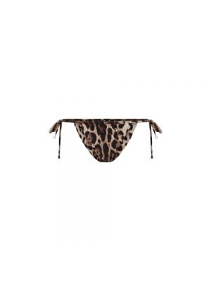 Bikini con stampa leopardato Dolce & Gabbana marrone