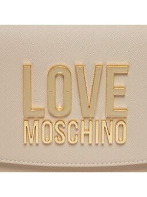 Taška přes rameno Love Moschino béžová