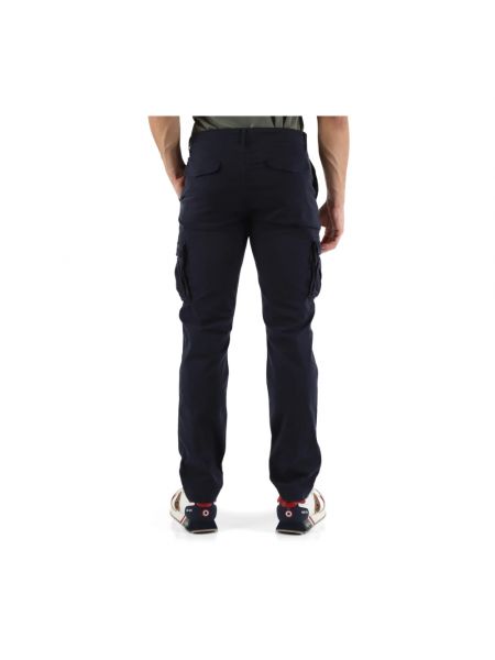 Pantalones anchos de algodón Aeronautica Militare azul
