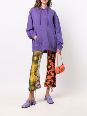 Sudadera con capucha con cordones Msgm violeta