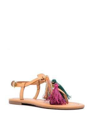 Sandales à franges See By Chloé marron