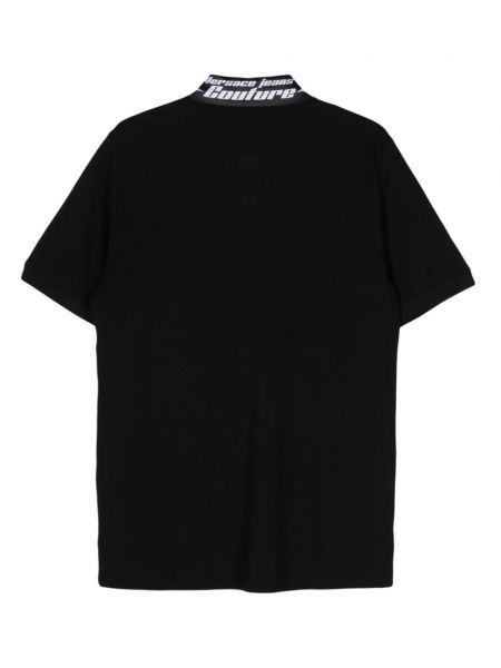 Raštuotas polo marškinėliai Versace Jeans Couture juoda