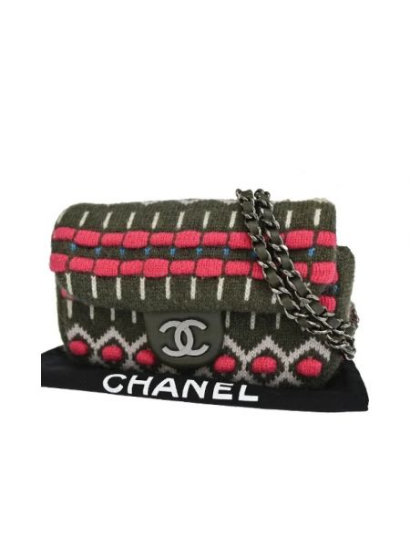 Bolso cruzado de lana retro Chanel Vintage