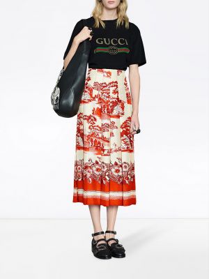 Oversize t-shirt Gucci schwarz