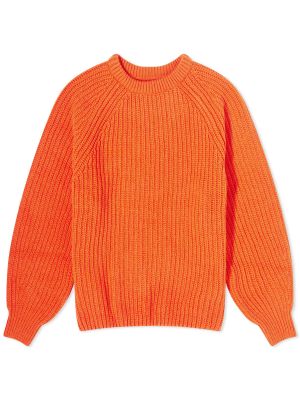 Трикотажный свитер Barbour оранжевый