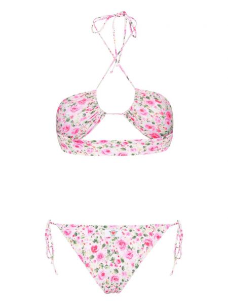 Geblümt bikini mit print Bikini Lovers pink
