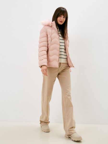 Утепленная демисезонная куртка W.sharvel розовая