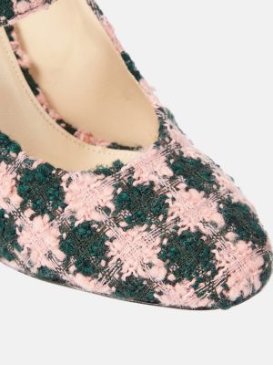 Карирани полуотворени обувки от туид Emilia Wickstead