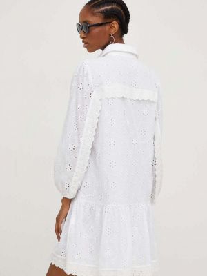 Bavlněné mini šaty Answear Lab bílé