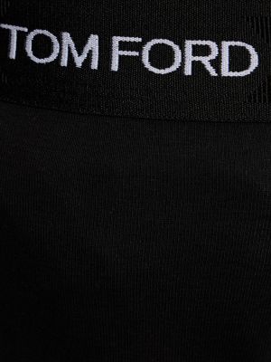 Jersey de algodón de tela jersey Tom Ford negro