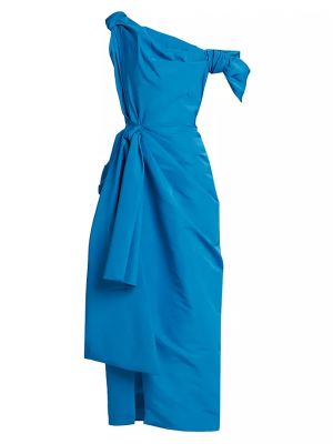 Асимметричное платье миди Alexander Mcqueen синее