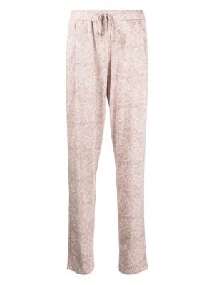 Pantaloni con stampa Hanro rosa