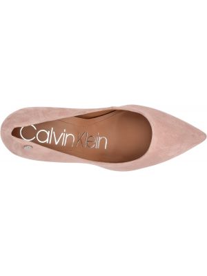 Замшевые туфли Calvin Klein розовые